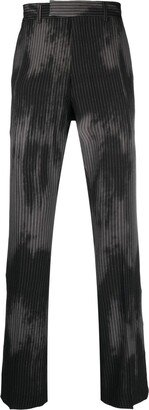 Sun Faded pinstripe flared trousers-AA