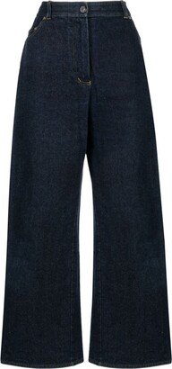 2000 CC-embroidered wide-leg jeans