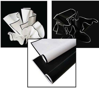 Plastic Black & White Flower Wraps 20 Pcs Per Bag