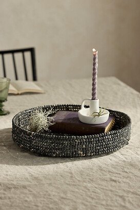 Beaded Decorative Tray, Round