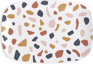 Serving Platters: Terrazzo Tile - Neutral Serving Platter, Beige