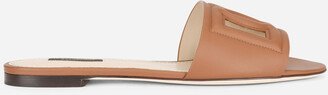 Calfskin Sliders With Millennials Logo-AB