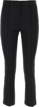 Black Stretch Cotton Blend Asiago Pant