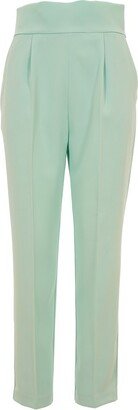 High-Waist Cropped Tailored Trousers