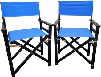 2pcs Folding Chair Wooden Director Chair Canvas Folding Chair set