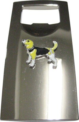 Black & Yellow Toned Beagle Dog Bottle Opener