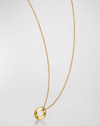 18k Yellow Gold Curb Link Pendant Necklace