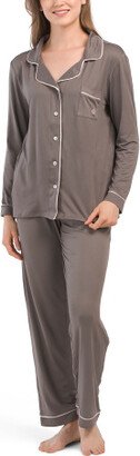 TJMAXX 2Pc Pajama Set With Piping Detail For Women