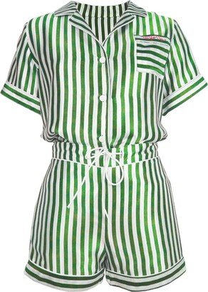 Not Just Pajama Silk Striped Short Pajama Set