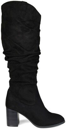 JOURNEE Aneil Ruched Tall Boot - Wide Calf