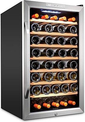 51 Bottle Wine Cooler Fridge, Compressor Refrigerator W/Lock