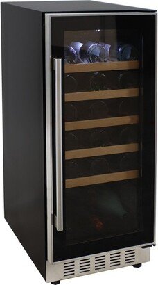 Sunnydaze Decor Sunnydaze Indoor Stainless Beverage/Wine Single Zone Refrigerator with Sliding Shelves and Touchpad Temperature Control - 33 Bottle Capacity - Black