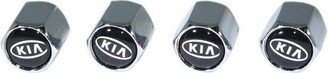 Chrome Valve Stem Tire Caps, Style Kia