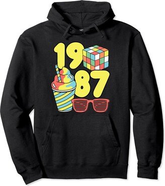 1987 Vintage Birthday I Miss The 80s I Miss The 80s Nostalgic Birth Year 1987 Vintage Birthday Pullover Hoodie