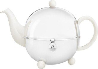 Bredemeijer 30 fl oz Teapot Ceramic/Ss Spring White Cosy