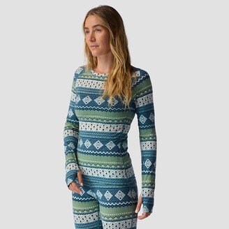 Backcountry Spruces Print Lightweight Merino Crew - Women's