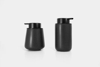 Minimalist Midnight-Black Foaming Soap Dispenser/ Ceramic Base With Black Pump/ Essential Bathroom Accessories