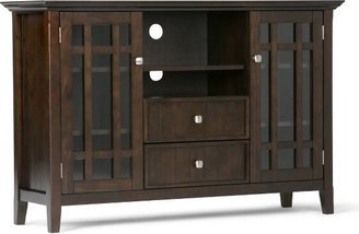 Tall Freemont Solid Wood TV Stand for TVs up to 60 Dark Tobacco Brown - WyndenHall