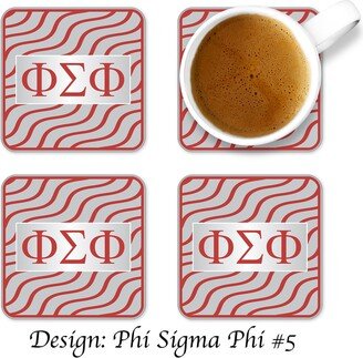 Phi Sigma Beverage Coasters Square | Set Of 4