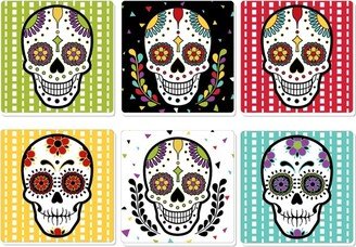 Big Dot of Happiness Day of the Dead - Sugar Skull Party Decorations - Drink Coasters - Set of 6-AA