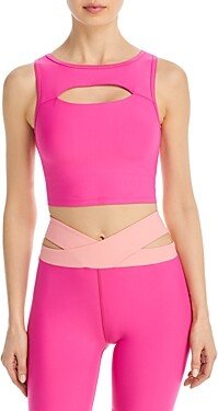 Athletic Scoop Neck Cutout Sports Bra - 100% Exclusive