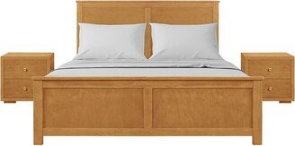 Camden Isle Winston 3Pc Platform Bed & Nightstands Set