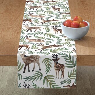 Table Runners: Loved Dearly - Green & Brown On White Table Runner, 72X16, Green