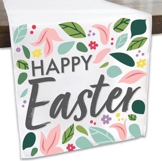 Big Dot Of Happiness Happy Easter - Holiday Party Tabletop Decor Cloth Table Runner - 13 x 70 inches