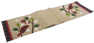 Cardinal Noel Peace Jute Christmas Table Runner