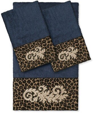 April 3-Piece Embellished Towel - Midnight Blue