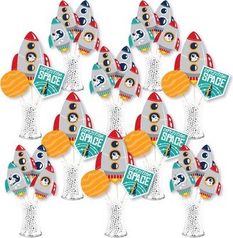 Big Dot Of Happiness Blast Off to Outer Space - Centerpiece Sticks - Showstopper Table Toppers 35 Pc