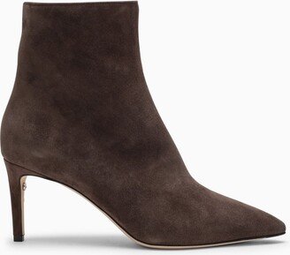 Dove grey suede ankle boots