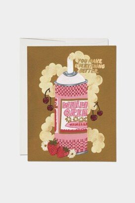 Red Cap Cards Red Cap Whipped Cream Greeting Card