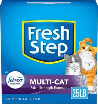 Fresh Step Multi-Cat Scented Litter with the Power of Febreze Clumping Cat Litter