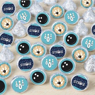 Big Dot of Happiness Strike Up the Fun - Bowling - Birthday Party or Baby Shower Small Round Candy Stickers - Party Favor Labels - 324 Count