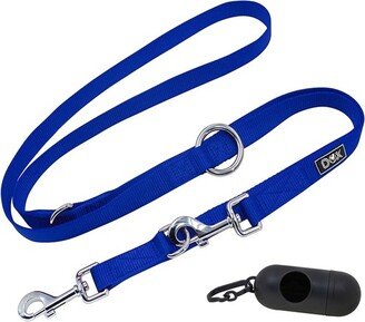 DDOXX 6.6 ft 3-Way Adjustable Extra Small Nylon Dog Leash - Blue