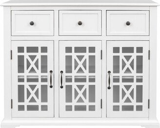 Wood Storage Cabinet with 3 Doors-AA