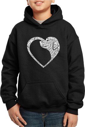 Dog Heart - Child Boy's Word Art Hooded Sweatshirt