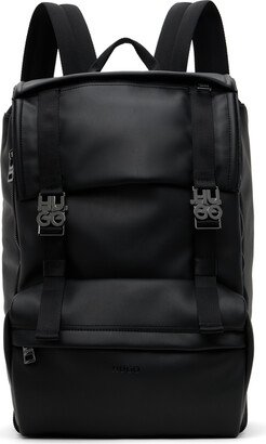 Black Embossed Backpack