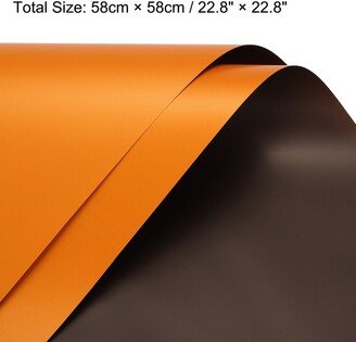 Unique Bargains Double Sided Color Flower Wrapping Paper Orange+Brown 22.8