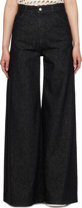 Black Wide-Leg Jeans-AC