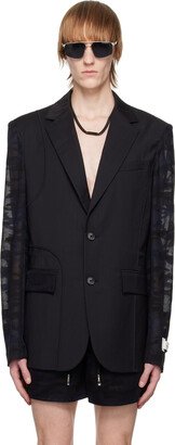 Black Patchwork Blazer