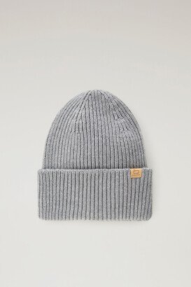 Ribbed Beanie in Pure Virgin Wool