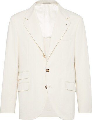 Comfort Cotton and Cashmere Gabardine Deconstructed Cavallo Blazer