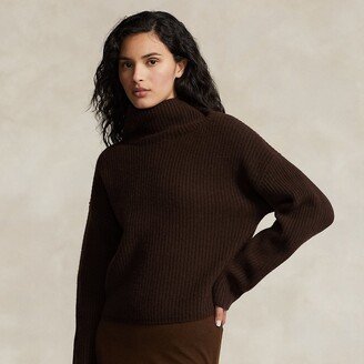 Ribbed Wool-Cashmere Mockneck Sweater-AA