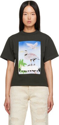 Black Censored Heron T-Shirt