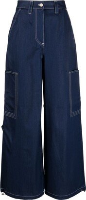 High-Rise Wide-Leg Jeans-DD