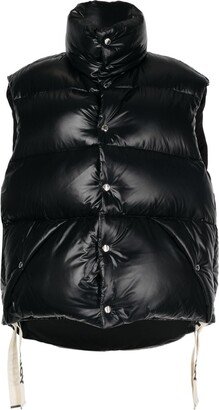 Logo-Tape Shiny Puffer Gilet-AA