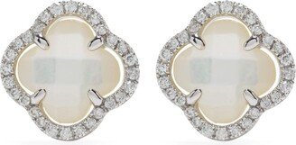 Morganne Bello 18kt white gold Victoria diamond stud earrings