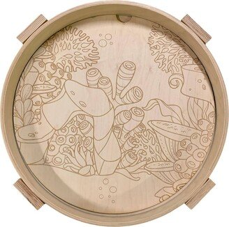 Engraved Insert For Round Table, Drop in Play Table Insert, Circular Embellishment, Sensoryplay